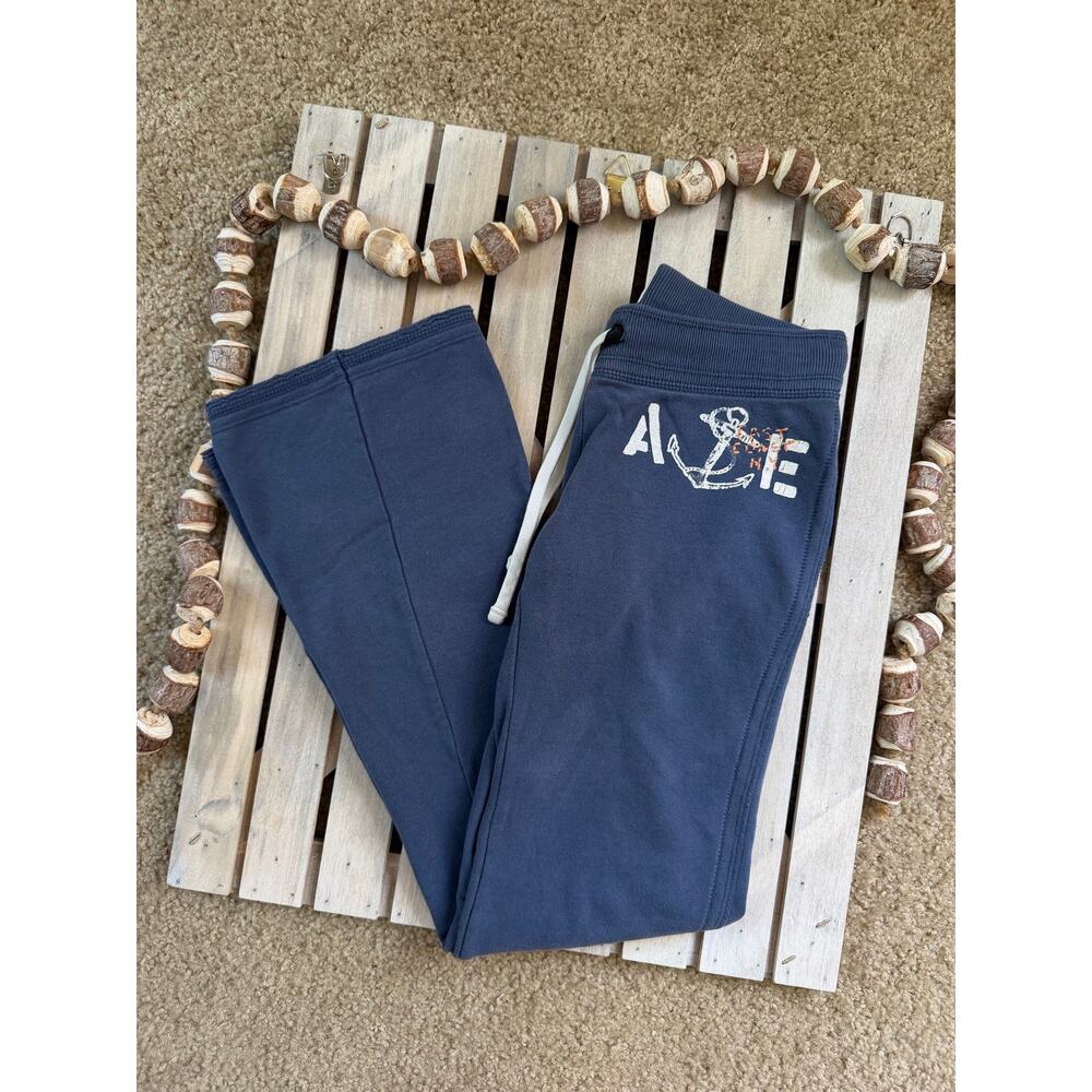 Rare Vintage Y2K American Eagle Outfitters Anchor Blue Low Rise Sweatpants